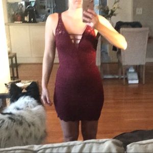 🌟Maroon lace dress